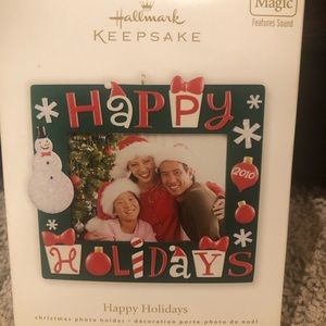 Happy Holidays Christmas 🎄 photo holder ornament